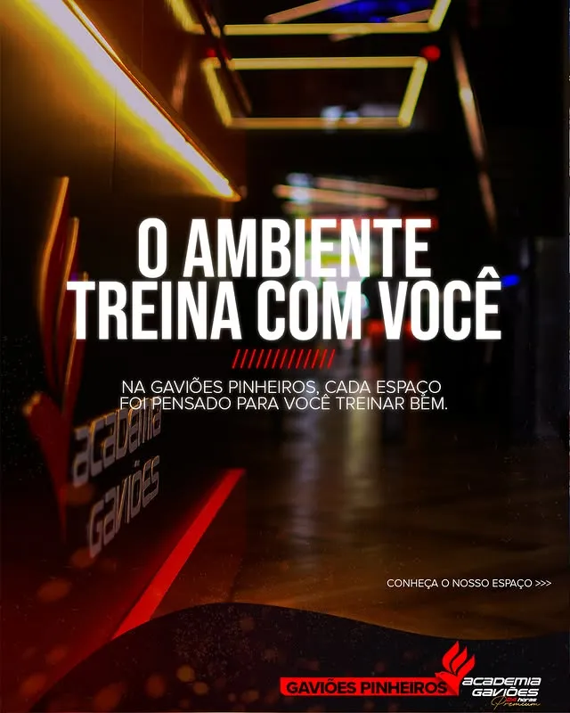 Post da Gaviões Pinheiros: o ambiente treina com você